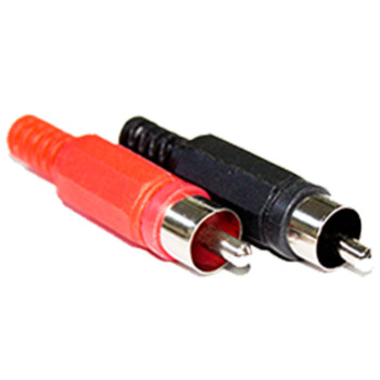 OEM RCA Erkek Jack Kırmızı/Siyah